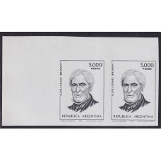 ARGENTINA 1979 GJ 1852P PAREJA DE ESTAMPILLAS VARIEDAD SIN DENTAR NUEVAS MINT, RARAS DE LUJO U$ 250